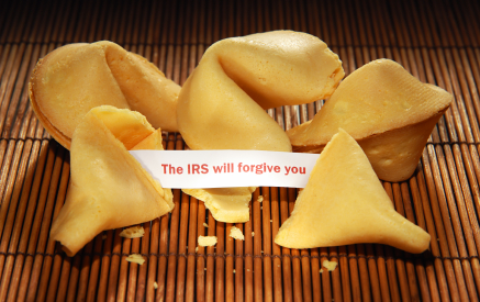 Fortune cookie debt forgivenesss